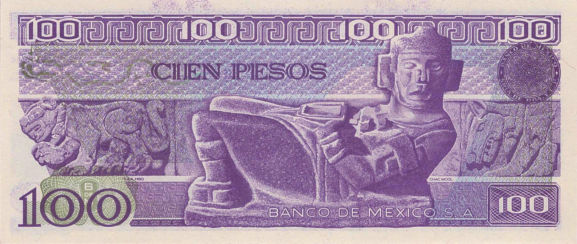Mexico 100 1982 UNC P-74/cVM